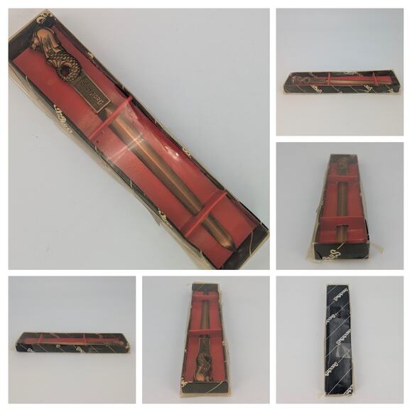 Merlion Letter Opener Metal VTG Singapore Bronze Color 8" Mermaid Lion Mascot - Picture 2 of 9